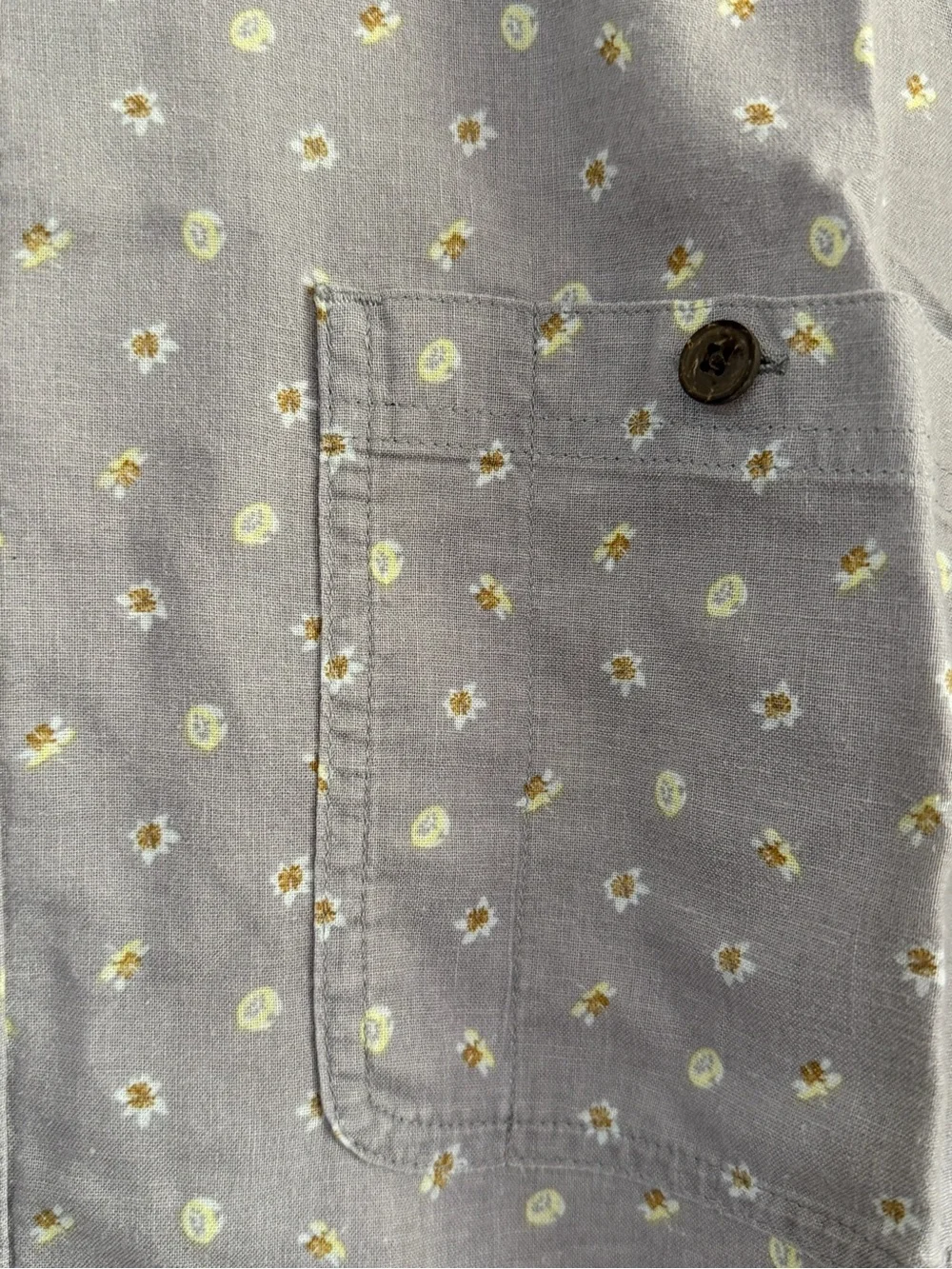 Patagonia Back Step Short Sleeve Shirt Hemp Cotton Floral Button XL Outdoor - Picture 4 of 11